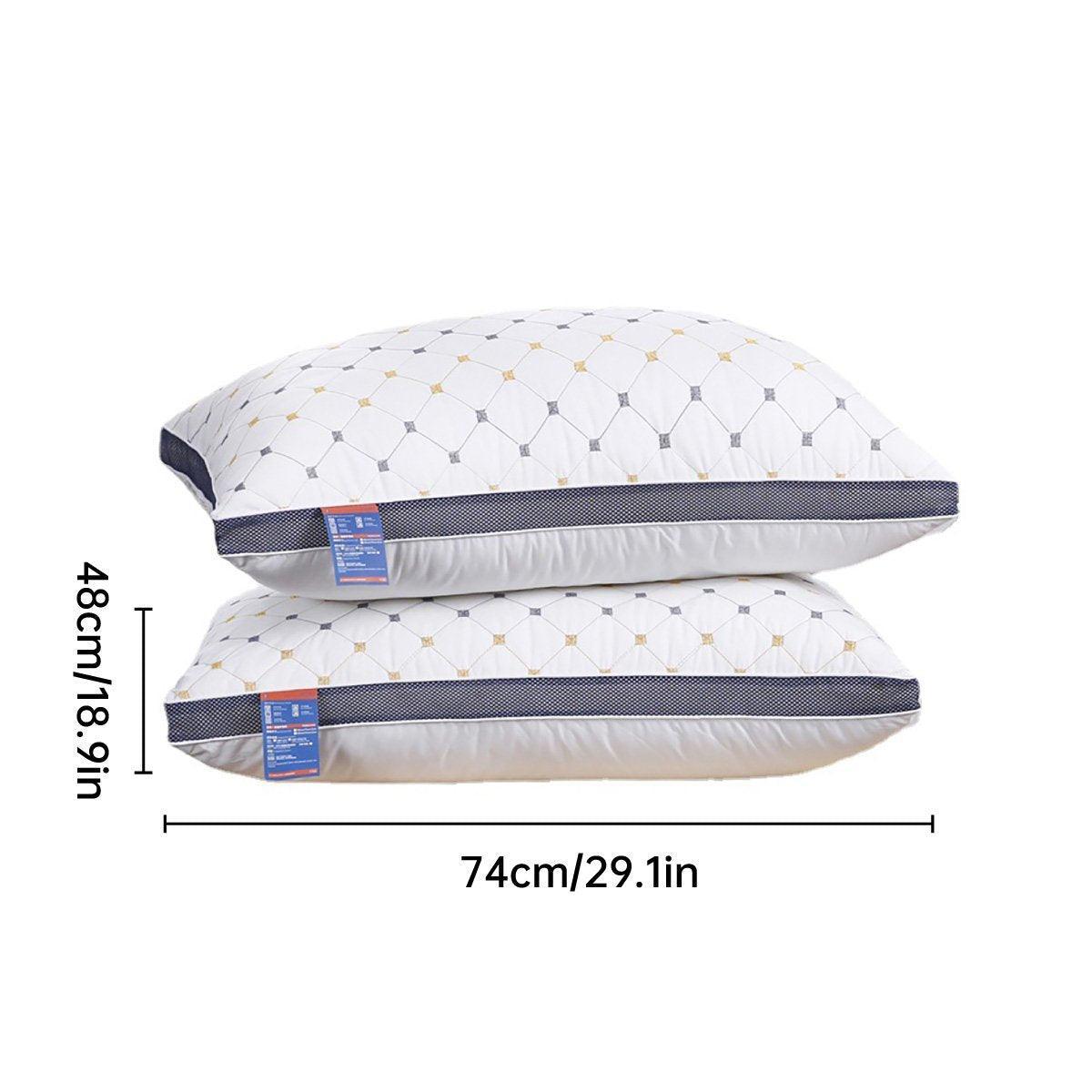 1/2PCS Hotel Style Polyester Fibre Pillow Washable High Rebound Support - 800g-2pcs V528-PILLOW-CORE-800G-2PCS-749587
