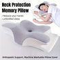 Memory Foam Butterfly Neck Pillow for Enhanced Comfort and Sleep Positioning V528-PILLOW-GREY-900090