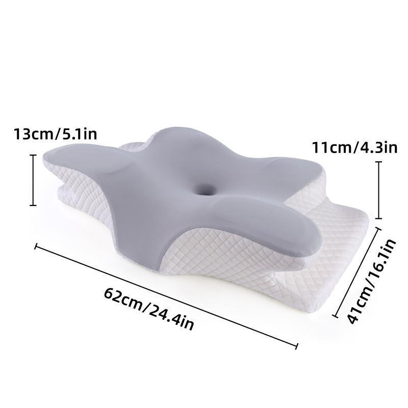 Memory Foam Butterfly Neck Pillow for Enhanced Comfort and Sleep Positioning V528-PILLOW-GREY-900090
