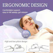 Memory Foam Butterfly Neck Pillow for Enhanced Comfort and Sleep Positioning V528-PILLOW-GREY-900090