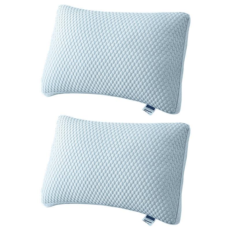2pcs Breathable Pillow Set for Summer Comfort Soft for Home Use Sleeping Support V528-PILLOW-LIGHT-GREY-2PCS-334697