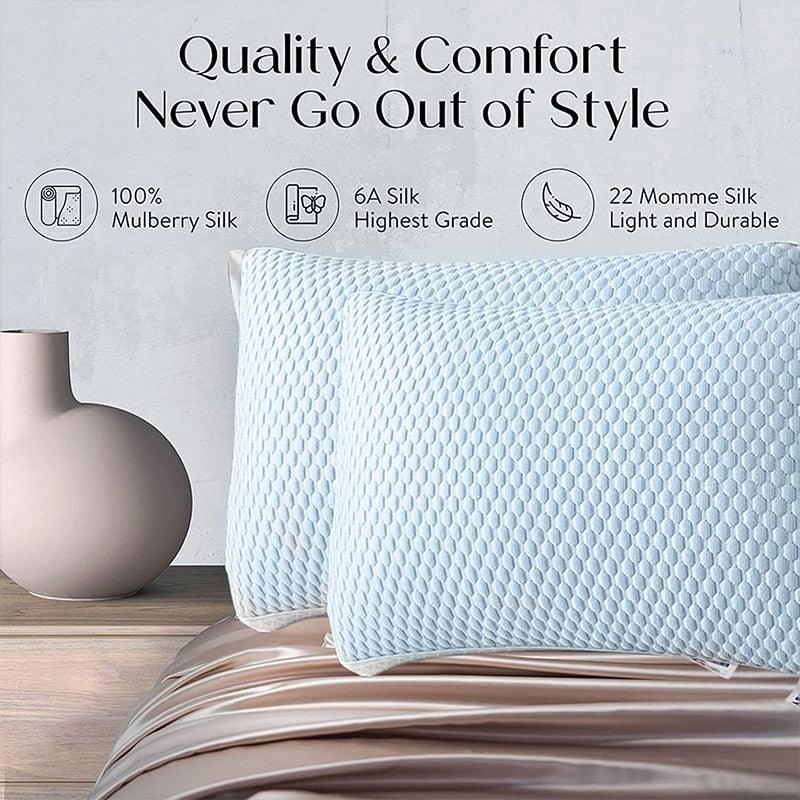 2pcs Breathable Pillow Set for Summer Comfort Soft for Home Use Sleeping Support V528-PILLOW-LIGHT-GREY-2PCS-334697
