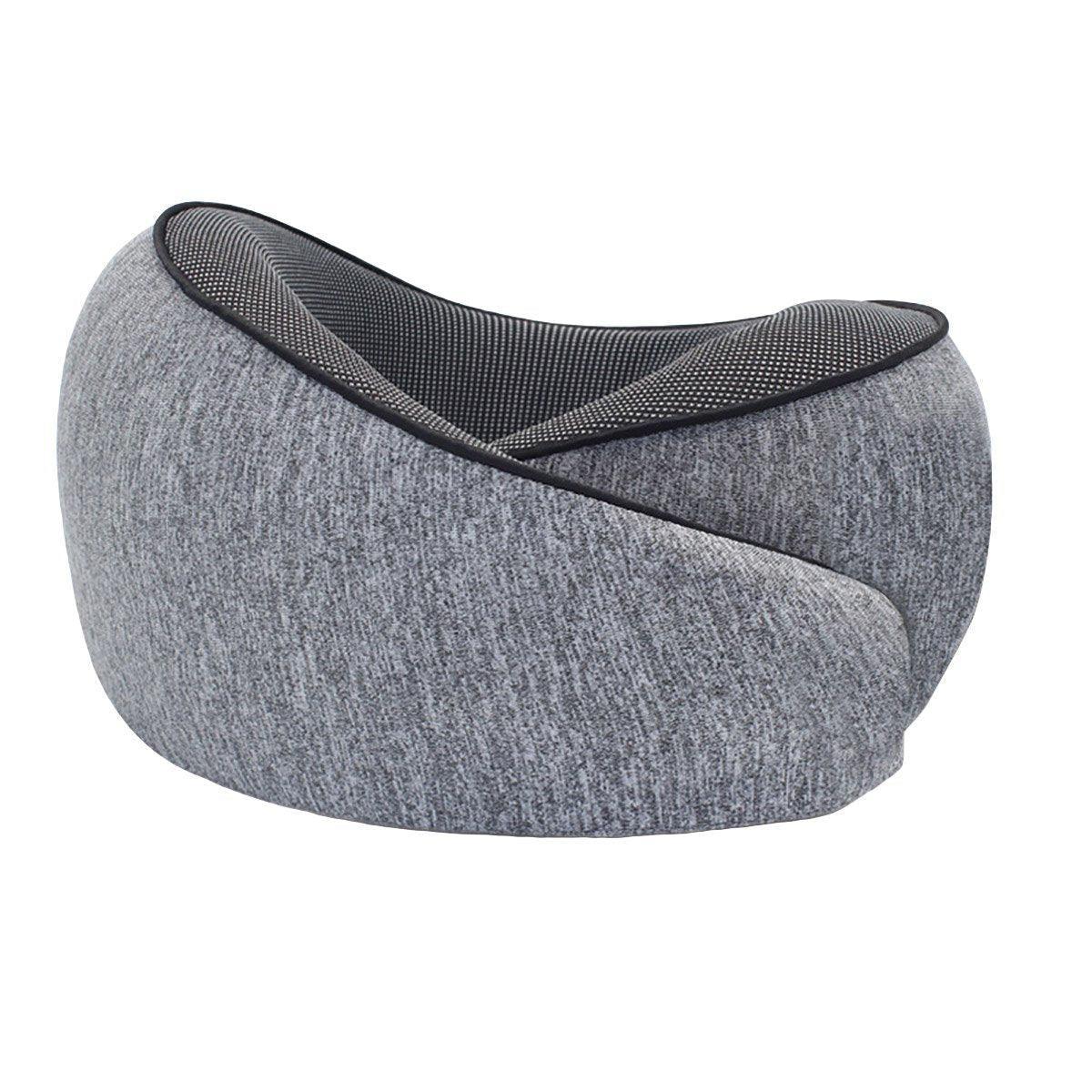 Neck Pillow for Travel Memory Foam Comfortable Breathable Soft U-Shaped V528-PILLOW-U-GREY-605068