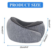 Neck Pillow for Travel Memory Foam Comfortable Breathable Soft U-Shaped V528-PILLOW-U-GREY-605068