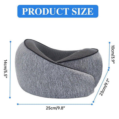 Neck Pillow for Travel Memory Foam Comfortable Breathable Soft U-Shaped V528-PILLOW-U-GREY-605068