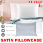 Silk Envelope Pillowcase Soft Satin Protective Cover for Bed Sleep Comfort - Silver V528-PILLOWCASE-SILVER-51-76-119302