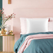 Silk Envelope Pillowcase Soft Satin Protective Cover for Bed Sleep Comfort - White V528-PILLOWCASE-WHITE-51-76-407476