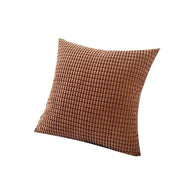 45X45 Plain Solid Colour Cushion Cover Decorative Pillow Case Home Multicoloured - Brown V528-PILLOWCOVER-BROWN-869703