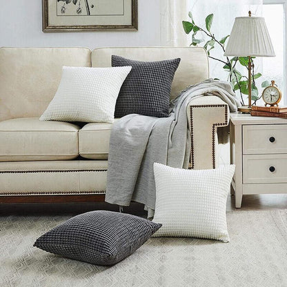 45X45 Plain Solid Colour Cushion Cover Decorative Pillow Case Home Multicoloured - Brown V528-PILLOWCOVER-BROWN-869703
