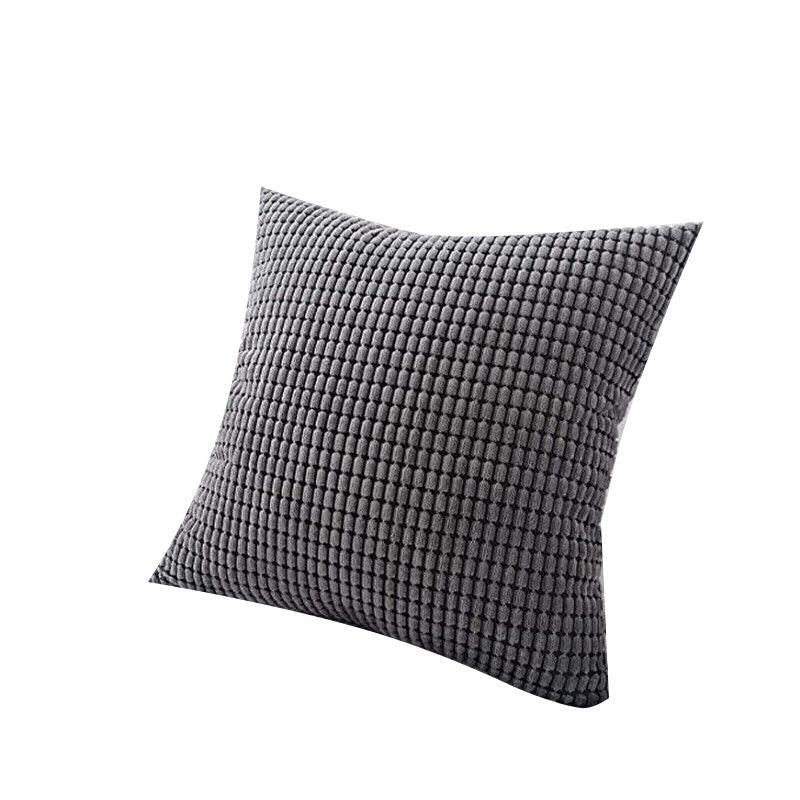 45X45 Plain Solid Colour Cushion Cover Decorative Pillow Case Home Multicoloured - Dark Grey V528-PILLOWCOVER-DARKGREY-582775