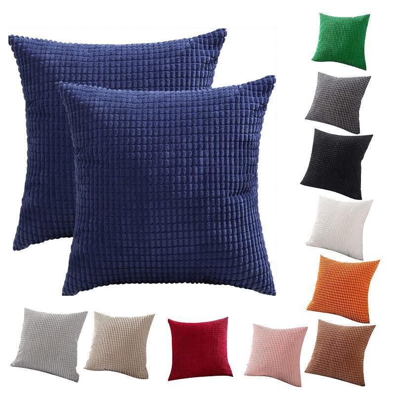 45X45 Plain Solid Colour Cushion Cover Decorative Pillow Case Home Multicoloured - Light Grey V528-PILLOWCOVER-LIGHTGREY-324894