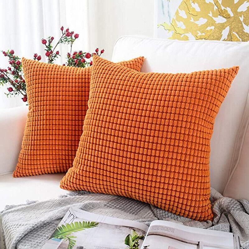 45X45 Plain Solid Colour Cushion Cover Decorative Pillow Case Home Multicoloured - Red V528-PILLOWCOVER-RED-953354