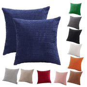 45X45 Plain Solid Colour Cushion Cover Decorative Pillow Case Home Multicoloured - Orange V528-PILLOWCOVER-YELLOW-835932