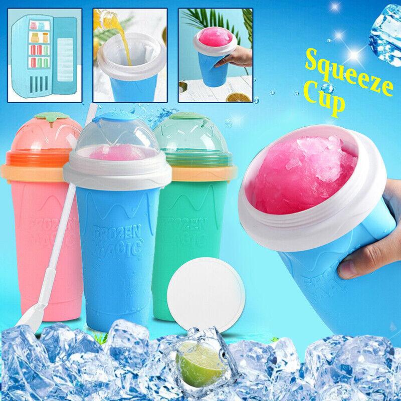 Slushie Maker Cup Quick Freeze Magic Squeeze Cup Milkshake Cup Ice Cream Maker - Green V528-PINCHCUP-GREEN-623012