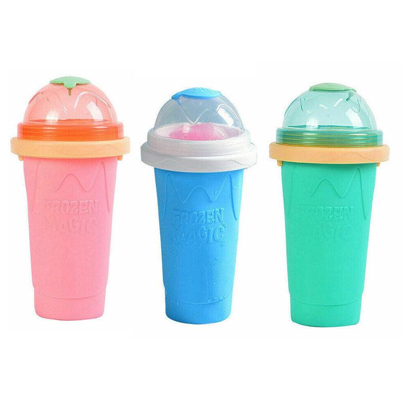 Slushie Maker Cup Quick Freeze Magic Squeeze Cup Milkshake Cup Ice Cream Maker - Green V528-PINCHCUP-GREEN-623012