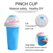 Slushie Maker Cup Quick Freeze Magic Squeeze Cup Milkshake Cup Ice Cream Maker - Green V528-PINCHCUP-GREEN-623012