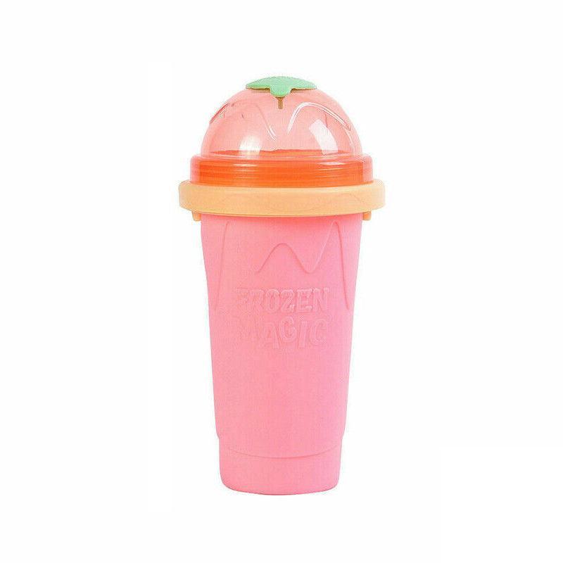 Slushie Maker Cup Quick Freeze Magic Squeeze Cup Milkshake Cup Ice Cream Maker - Pink V528-PINCHCUP-PINK-521465