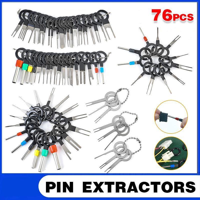 76Pcs/Set Pin Ejector Wire Kit Extractor Auto Terminal Removal Connector Tool V528-PINEJECTOR-76PCS-387447