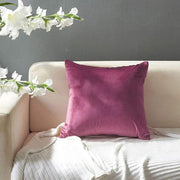 40x40cm Multicoloured Plain Solid Colour Cushion Cover Covers Decorative Pillow Case - Pink V528-PINK-40-6428