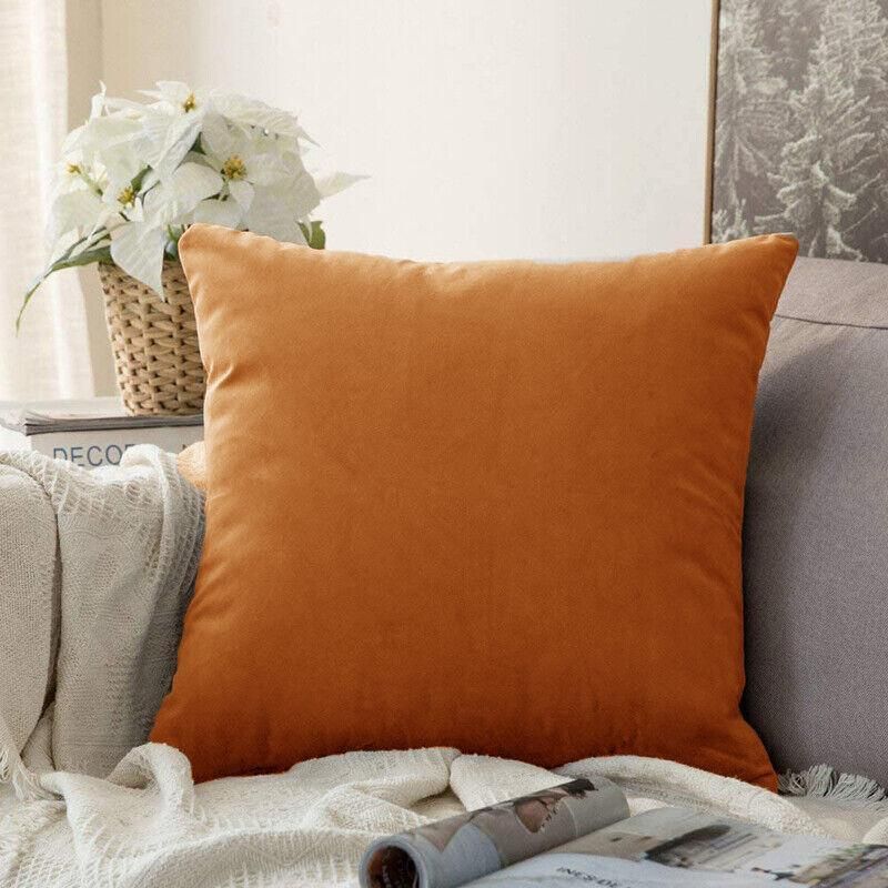40x40cm Multicoloured Plain Solid Colour Cushion Cover Covers Decorative Pillow Case - Pink V528-PINK-40-6428
