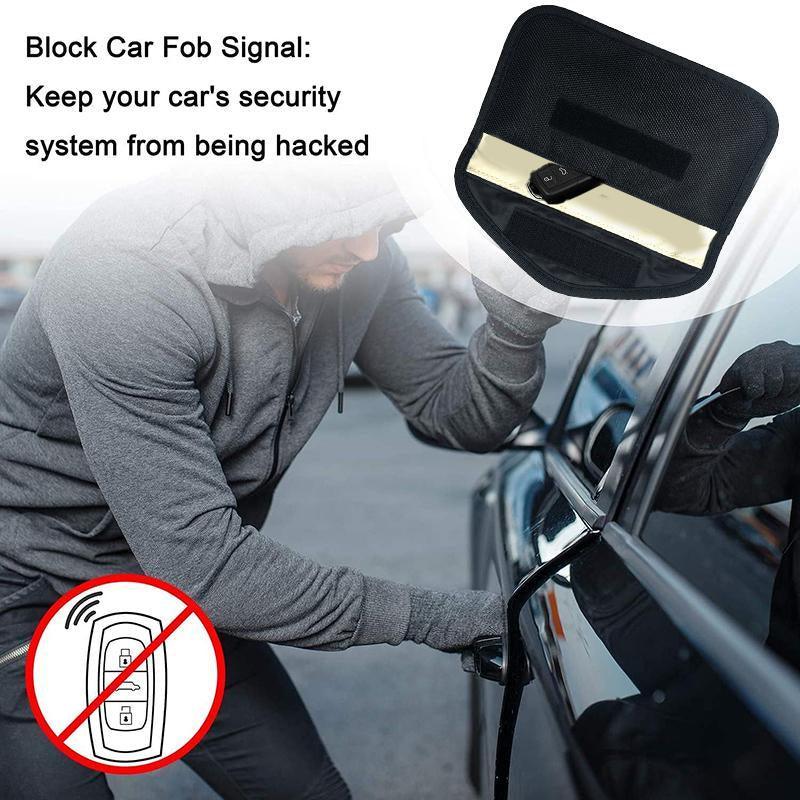 Car Key Case For Faraday Cage Fob Pouch Keyless RFID Blocking Bag - Pink V528-PINK-753490