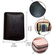 Compact Zipper Organ Card Cover Holder Wallet ID Bag Short Coin Purse Pockets - Pink V528-PINK-A69614