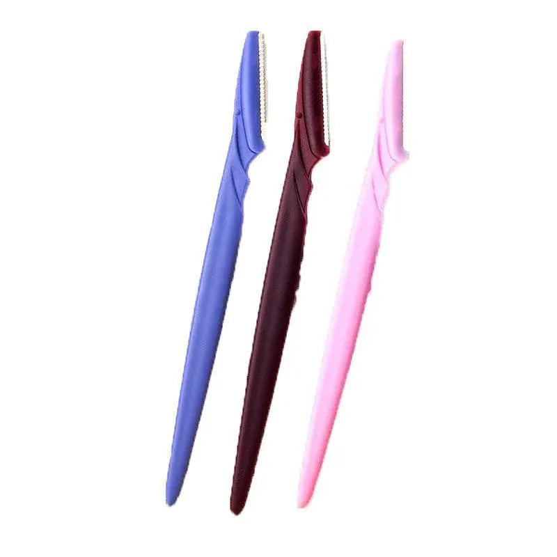 Eyebrow Razor Trimmer Shaver Facial Blade Shave Shaper Hair Remover Women Eye - 3 PCS V528-PINKBLUEBROWNQTY-3PCS92493