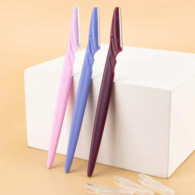 Eyebrow Razor Trimmer Shaver Facial Blade Shave Shaper Hair Remover Women Eye - 3 PCS V528-PINKBLUEBROWNQTY-3PCS92493