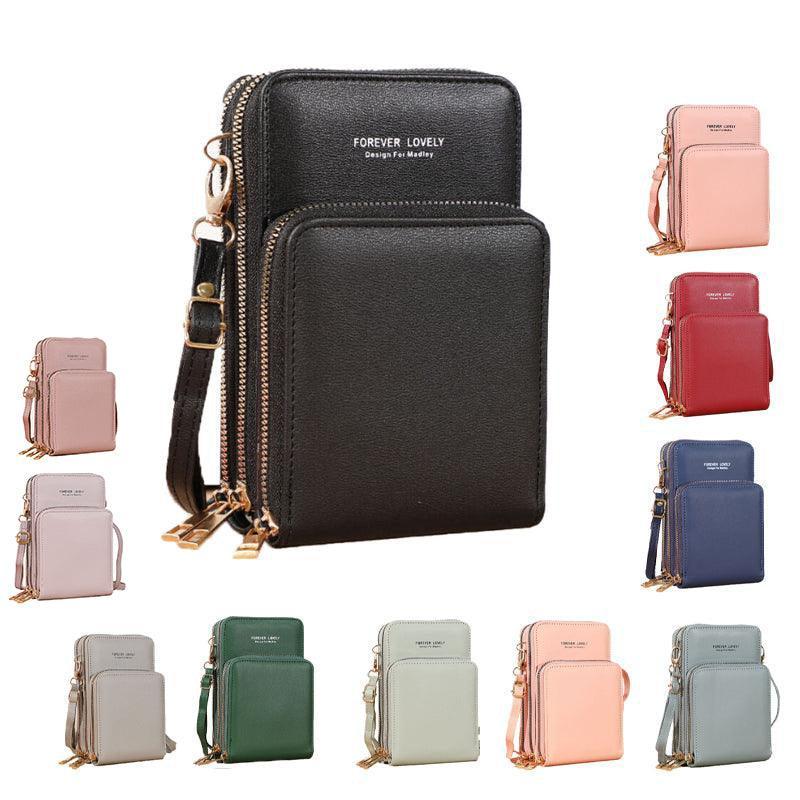 Women Crossbody Phone Purse Touch Screen Bag Rfid Blocking Wallet Shoulder Strap - Pink Purple V528-PINKPURPLE-403263