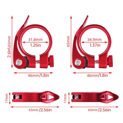 Quick Release Bicycle Seat Tube Clamp Multi Color Lever Lock Cycling Accessories - Golden-3-4 V528-PIPE-CLAMP-GOLDEN-3-4-289086