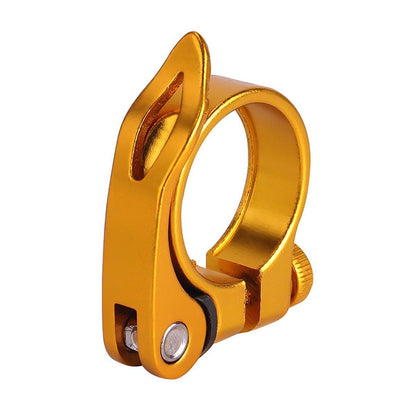 Quick Release Bicycle Seat Tube Clamp Multi Color Lever Lock Cycling Accessories - Golden-3-4 V528-PIPE-CLAMP-GOLDEN-3-4-289086