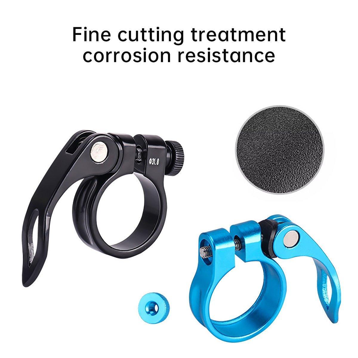 Quick Release Bicycle Seat Tube Clamp Multi Color Lever Lock Cycling Accessories - Silver-3-1 V528-PIPE-CLAMP-SILVER-3-1-924875