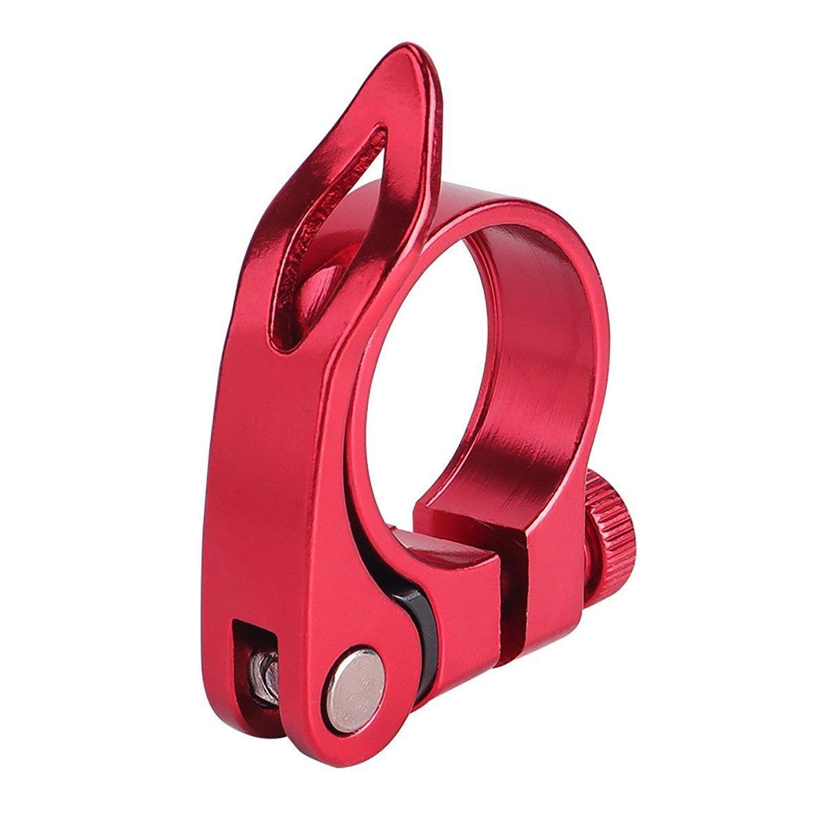 Quick Release Bicycle Seat Tube Clamp Multi Color Lever Lock Cycling Accessories - Silver-3-1 V528-PIPE-CLAMP-SILVER-3-1-924875