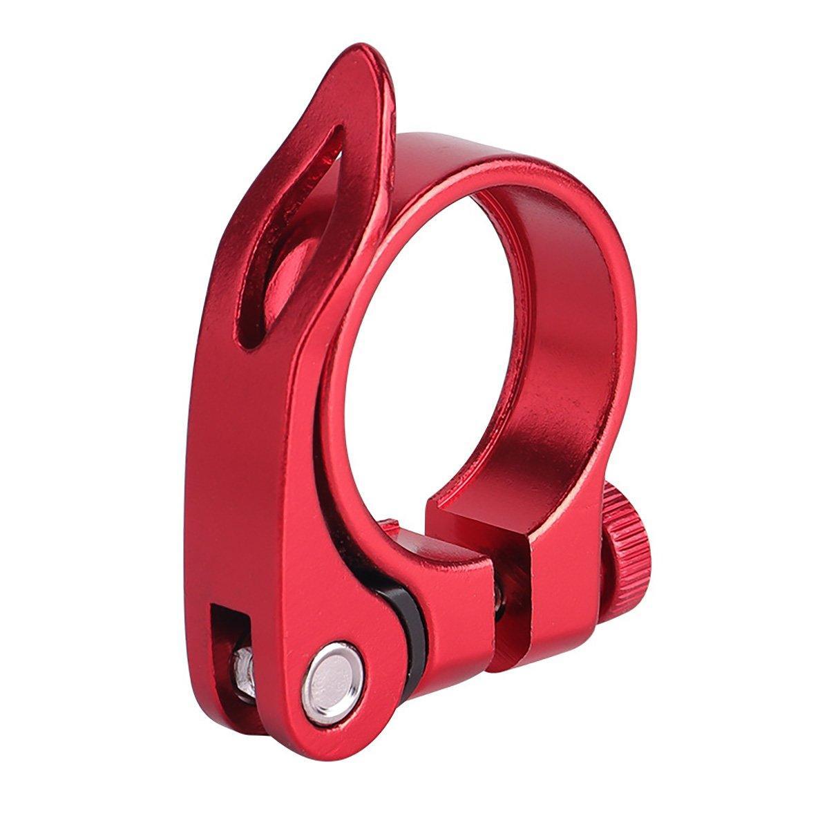 Quick Release Bicycle Seat Tube Clamp Multi Color Lever Lock Cycling Accessories - Silver-3-1 V528-PIPE-CLAMP-SILVER-3-1-924875