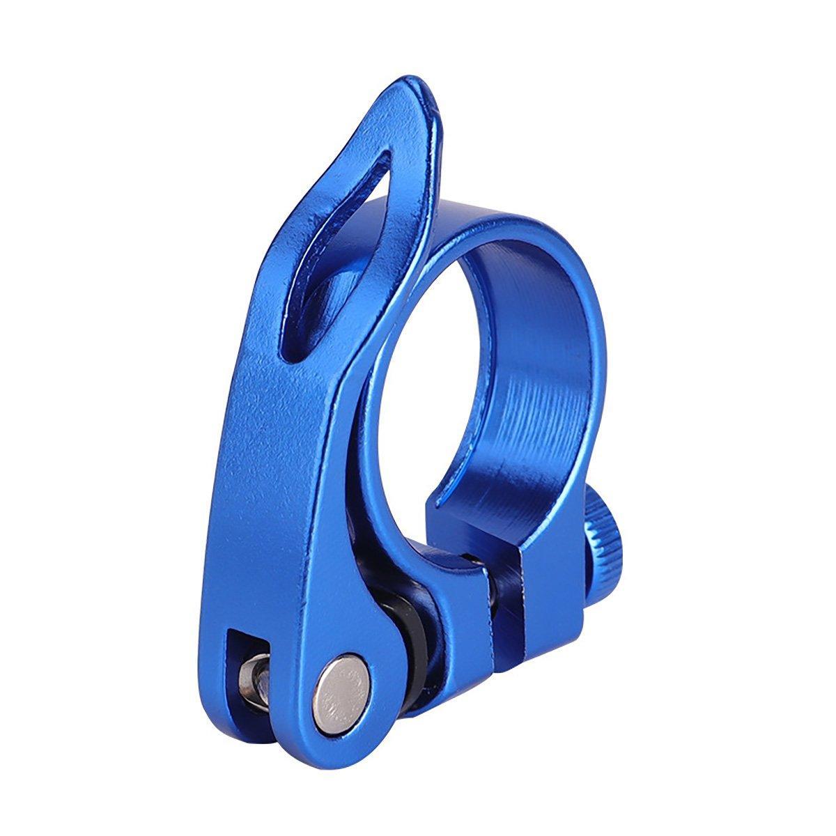 Quick Release Bicycle Seat Tube Clamp Multi Color Lever Lock Cycling Accessories - Silver-3-1 V528-PIPE-CLAMP-SILVER-3-1-924875