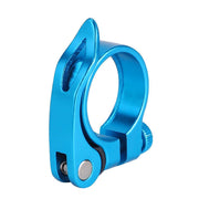Quick Release Bicycle Seat Tube Clamp Multi Color Lever Lock Cycling Accessories - Silver-3-1 V528-PIPE-CLAMP-SILVER-3-1-924875