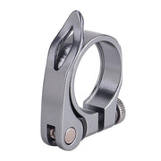 Quick Release Bicycle Seat Tube Clamp Multi Color Lever Lock Cycling Accessories - Silver-3-1 V528-PIPE-CLAMP-SILVER-3-1-924875