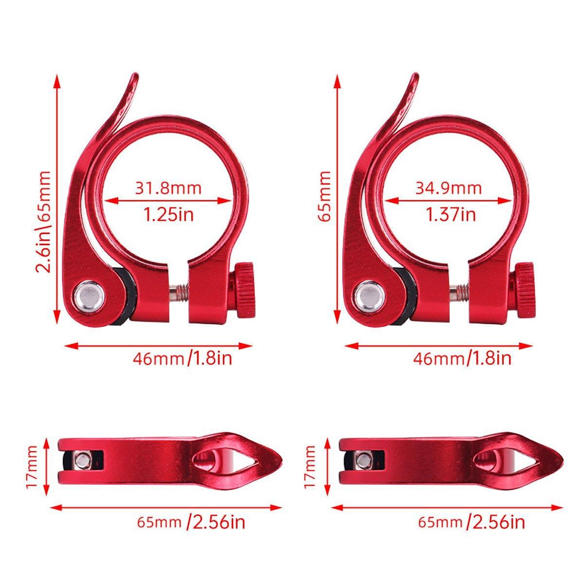 Quick Release Bicycle Seat Tube Clamp Multi Color Lever Lock Cycling Accessories - Silver-3-4 V528-PIPE-CLAMP-SILVER-3-4-893842