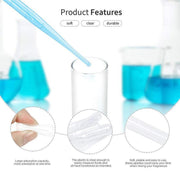 100X 3ml Disposable Graduated Plastic Pipettes for Liquid Transfer - 100PCS V528-PIPETTES-3ML-100PCS-64622
