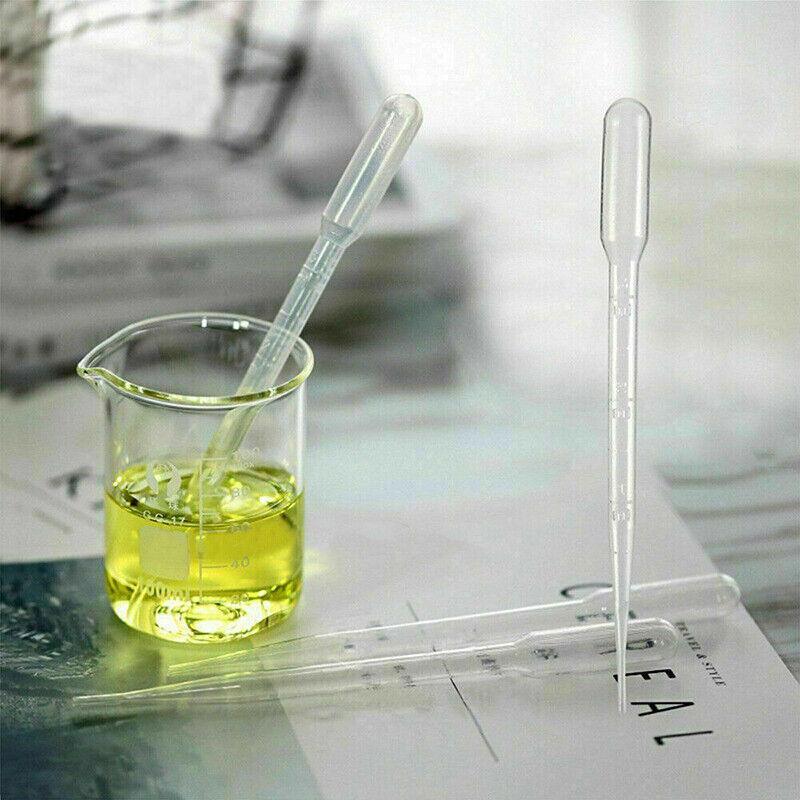 100X 3ml Disposable Graduated Plastic Pipettes for Liquid Transfer - 100PCS V528-PIPETTES-3ML-100PCS-64622