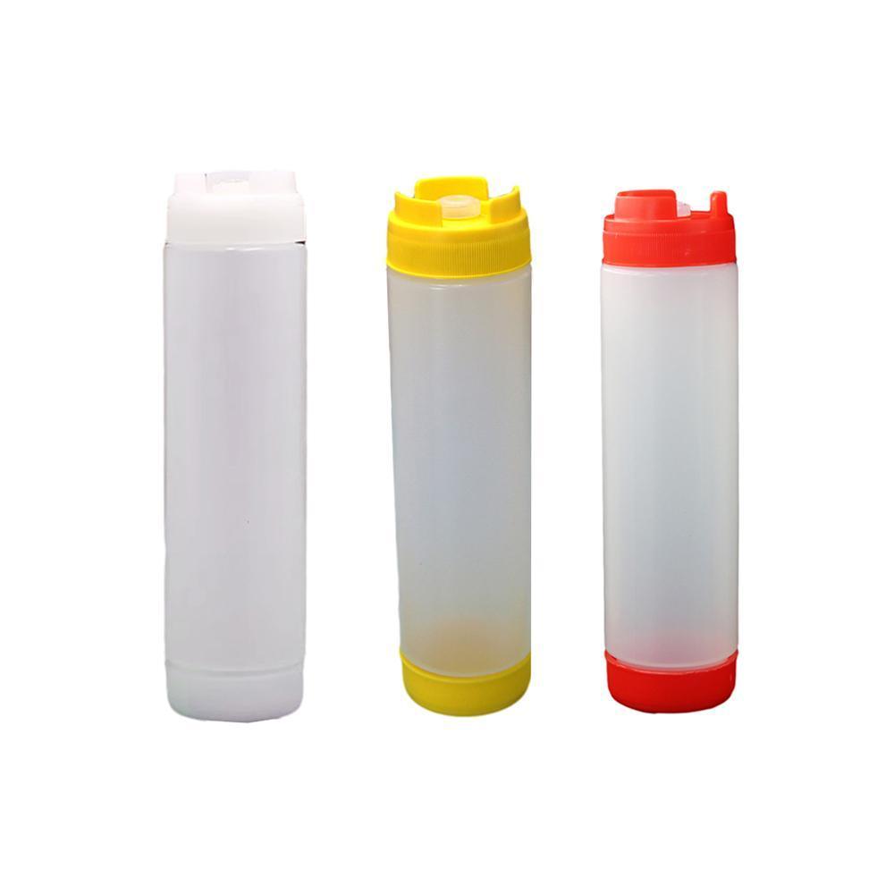 16oz Plastic Sauce Dispenser Bottles Large Capacity Double-ended Squeeze Bottles - Red V528-PIPING-GAG-4PCS-RED-586417