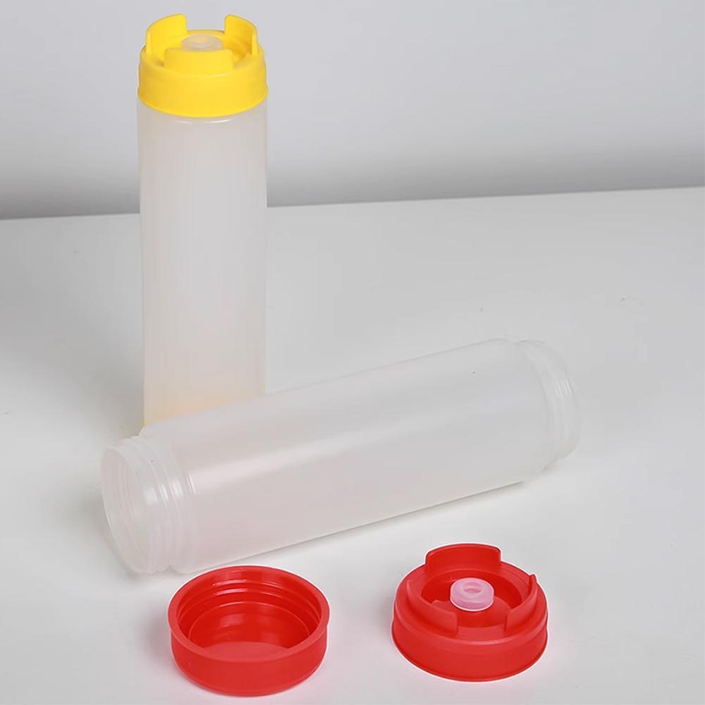 16oz Plastic Sauce Dispenser Bottles Large Capacity Double-ended Squeeze Bottles - Red V528-PIPING-GAG-4PCS-RED-586417