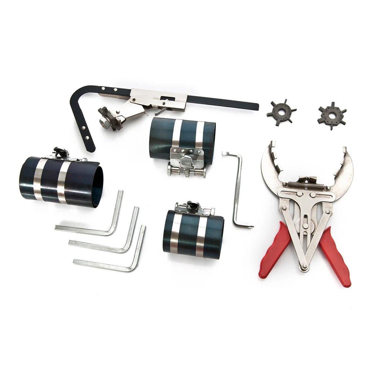 11X Auto Engine Piston Ring Service Tool Set Compressor Tools Kit for Car V528-PISTON-TOOL-11PCS-666848