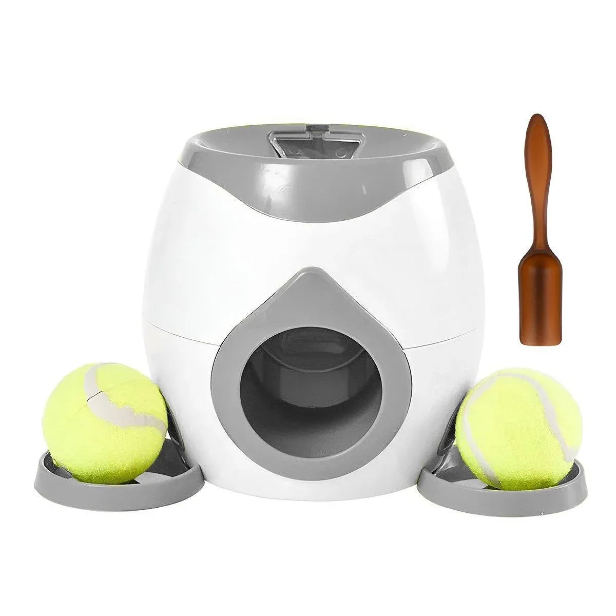 Interactive Dog Toy Tennis Feeder Machine for Training and Treat Rewards - Grey V528-PITCHING-MACHINE-GREY-594879