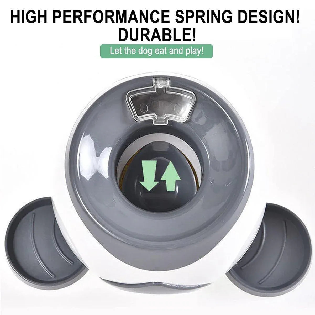 Interactive Dog Toy Tennis Feeder Machine for Training and Treat Rewards - Grey V528-PITCHING-MACHINE-GREY-594879