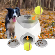 Interactive Dog Toy Tennis Feeder Machine for Training and Treat Rewards - Grey V528-PITCHING-MACHINE-GREY-594879