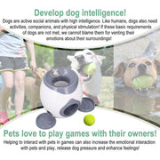Interactive Dog Toy Tennis Feeder Machine for Training and Treat Rewards - Grey V528-PITCHING-MACHINE-GREY-594879