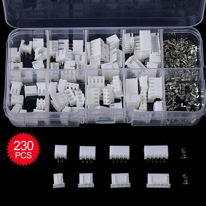230PCS/Box XH 2.54 2p 3p 4p 5pin 2.54mm Pitch Terminal Kit JST Connector C3 V528-PITCHTERMINAL-230PCS-19847