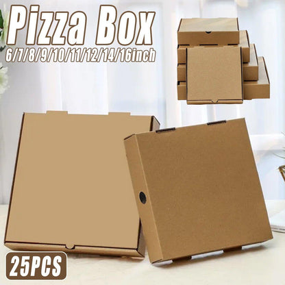 25pcs Break Resistant Pizza Boxes for Cooking Takeout and Food Delivery Needs - 12inch V528-PIZZA-BOX-12INCHES-25PCS-934474
