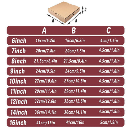 25pcs Break Resistant Pizza Boxes for Cooking Takeout and Food Delivery Needs - 16inch V528-PIZZA-BOX-16INCHES-25PCS-150147